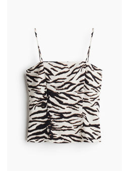 H&M - Women White Fitted Strappy Top