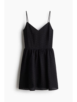 H&M - Women Black Broderie Anglaise Strappy Dress