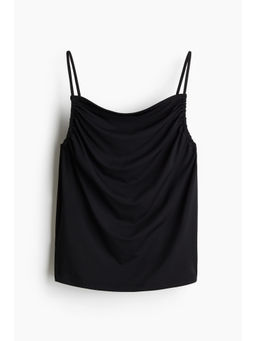 H&M - Women Black Ruched Strappy Top