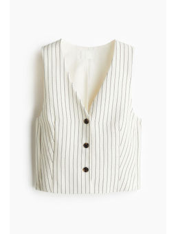 H&M - Women White Short Waistcoat