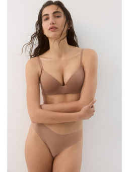 H&M - Women Beige Microfibre Super Push-Up Bra