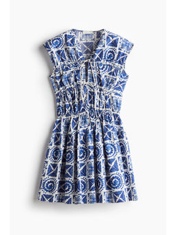 H&M - Women White Drawstring-Detail Poplin Dress