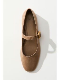 H&M - Women Beige Mary Jane Ballet Flats