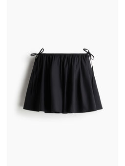 H&M - Women Black Tie-Detail Circular Mini Skirt