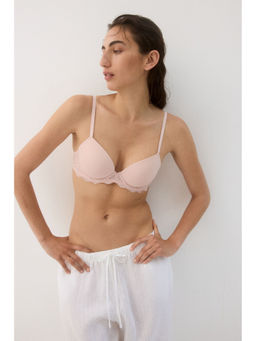 H&M - Women Pink Microfibre Push-Up Bra