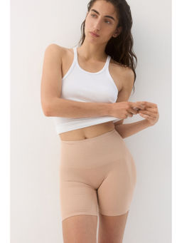 H&M - Women Beige Firm Shape Push-Up Biker Brief