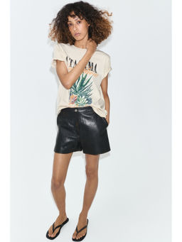 H&M - Women Beige Printed T-Shirt