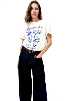 H&M - Women White Printed T-Shirt