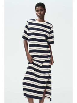 H&M - Women Blue Long T-Shirt Dress