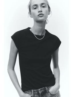 H&M - Women Black Raglan-Sleeved T-Shirt