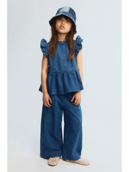 H&M - Girls Blue 2-Piece Cotton Denim Set