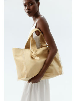 H&M - Women Yellow Knot-Detail Tote Bag