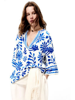 H&M - Women Blue Viscose Tunic Dress
