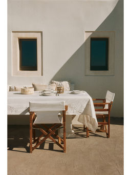 H&M - White Broderie Anglaise Tablecloth