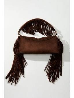 H&M - Women Brown Fringe-Trimmed Shoulder Bag