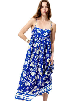 H&M - Women Blue Tie-Strap Midi Dress
