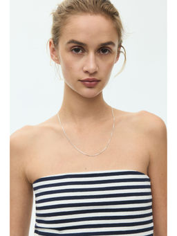 H&M - Women Blue Cotton Tube Top