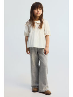 H&M - Girls Grey Denim Joggers