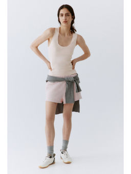H&M - Women Pink Lace-Trimmed Vest Top