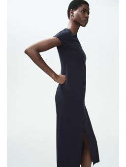 H&M - Women Blue Midi T-Shirt Dress