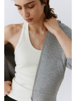 H&M - Women White Cotton Halterneck Top