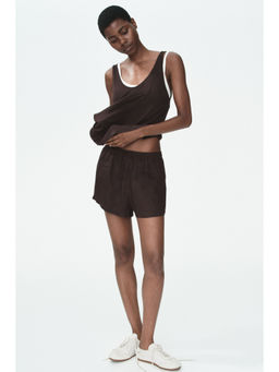 H&M - Women Brown Scoop-Neck Vest Top