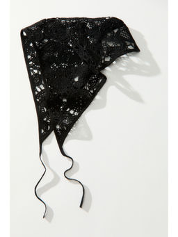 H&M - Women Black Crochet-Look Head Scarf