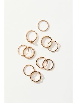 H&M - Women Gold 10-Pack Rings
