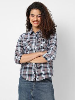 PINACOLADA - Women Checks Stylish Casual Shirt