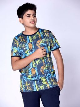 UMILDO - Blue Lightweight Breathable Fabric T-Shirt