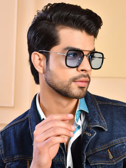 ROYAL SON - Blue Metal Sunglasses