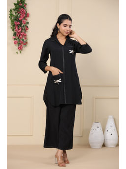 Autumnlane - Jayti Onyx Black Butterfly Cotton Kurta & Pant (Set of 2)