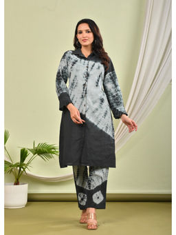 Autumnlane - Sana Ash Black Printed Cotton Kurta & Pant (Set of 2)