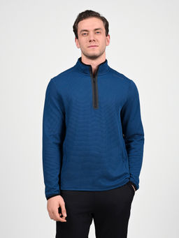SKECHERS - Men KNITS BURST 1/4 ZIP Blue T-Shirt