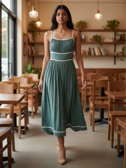 Notch Above - Clover Midi Contrast Patti Dress