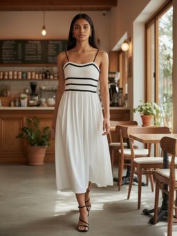 Notch Above - Dalia Contrast Panel Midi Dress