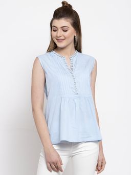 Gipsy - Blue Rayon Blouse