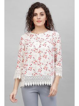Gipsy - Cream Floral Printed Tunic