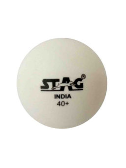 STAG - Seam Plastic Table Tennis Ball (40mm, White) - Pack of 30