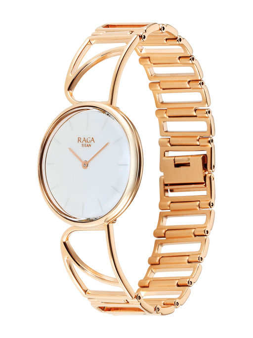 Rose Gold Large Face Gold Watch Ladies Buy Titan Raga Power