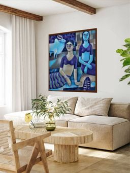 The Art House - Abstract Painting Multicolor (30X30 Inches)