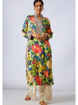 Gopi Vaid - Arya Multi-Color Floral Kurti with Palazzo
