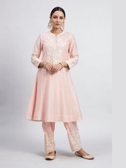 Sheetal Batra - Kaina- Pink Parsi-Gara Kurta With Salwar And Dupatta