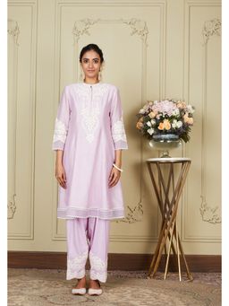 Sheetal Batra - Ruzena - Periwinkle Princess-Cut Short Kurta With Salwar And Dupatta