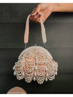 Nayaab by Sonia - Pink Oyster Frame Blush Bag