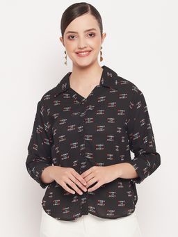 Madame - Disney Mickey Mouse Typography Black Shirt