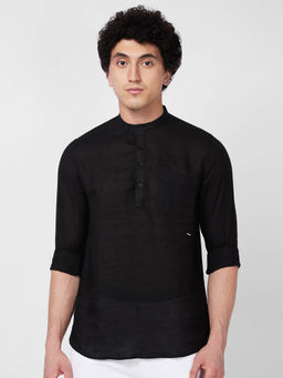 Spykar - Black Solid Full Sleeve Shirt for Men