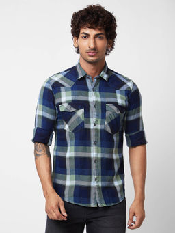 Spykar - Multicolor Checked Full Sleeve Shirt for Men