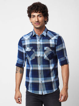 Spykar - Multicolor Checked Full Sleeve Shirt for Men