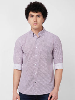 Spykar - Red Printed Full Sleeve Shirt for Men